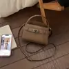 Bolso Cruzado de Hombro de Lujo Transfronterizo para Mujer 2025 Nuevo Casual Textura Moda Tendencia Retro Bolso de Axila Bolso Kelly