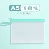 Bolsa con cremallera A4 cremallera esmerilada piel de TPU translúcida bolsa para archivos con tacto de piel material A5 bolsa para facturas carpeta de trabajo
