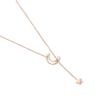 Collar de titanio con forma de estrella, luna y estrella, para mujer, moda femenina, red roja, colgante de temperamento simple, cadena de suéter, cadena de clavícula, joyería