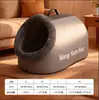 Nueva Cama de Felpa Cálida de Invierno para Gato Cerrada Suministros para Mascotas Gato Durmiendo Casa para Gato Saco de Dormir para Gato En Stock Venta al por Mayor
