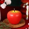 Velas Similares a Frutas Manzana Roja en Forma de Vela Regalos de Fruta para Nochebuena Velas Navideñas con Llama