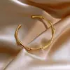 Pulseira de Abertura de Bambu Dongdaemun Coreana Pulseira Feminina de Nicho Temperamento Simples Estudante Namorada Celebridade da Internet Joia de Mão
