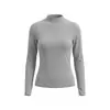 Blusa Base Antibacteriana Gola Meia-Alta Outono/Inverno em Lã Lyocell para Mulheres, Camada Interna Térmica de Manga Longa em Veludo Acrílico Alemão