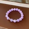 Pulsera de Cuentas de Fluorita Cristalina y Circonita Moda Lujo Ligero Pulsera de Gama Alta Temperamento de Nicho Joyería Versátil Venta al por Mayor