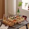 En stock Creativo Bambú Jiugongge Restaurante de Barbacoa Plato de Cena Restaurante de Hot Pot Más Tazón Vajilla Bandeja Dividida Caja de Madera Multiceldas