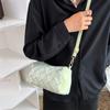 Bolsa de tecido de textura estilo coreano feminina 2022 verão nova moda simples elegante ombro axila portátil pequena bolsa quadrada