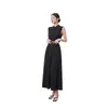 Vestido Largo de Verano 2026 Estilo Minimalista Cuello Alto Botones Diagonales Sin Mangas Ceñido a la Cintura Fuente Directa Distribución Dropshipping