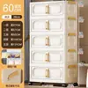 Armario de Almacenamiento sin Instalación Armario de Almacenamiento Multicapa Doméstico Plegable para Bebés y Niños Armario de Plástico para Snacks Armario de Almacenamiento