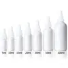 Em Estoque 5 10 20 30 100ml Frascos de Vidro Branco Fosco para Óleo Essencial, Frascos Pequenos para Amostras, Frascos com Conta-gotas Anti-roubo de Grau Alimentício