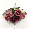 Directo de fábrica 6 rosas peonías simulación boda decoración del hogar mesa de comedor sala de estar decoración de mesa de comedor fotografía flores artificiales