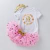 Conjunto de falda y tutú para bebé niña de medio año, ropa de vacaciones, Amazon, eBay, ropa para niños, ropa de bebé al por mayor