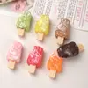 Accesorios de Resina DIY de Dibujos Animados, Pegamento de Crema Helada Batido, Pinzas para el Cabello, Fundas de Teléfono, Hebillas de Zapatos, Llaveros, Colgantes