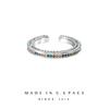 Anillos de Zirconia Coloridos de Moda para Mujer, Anillos Ajustables Elegantes y con Estilo en Forma de Corazón para el Trabajo Diario, Anillos para el Dedo Índice Estilo Ins