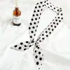 Bufanda larga fina de seda creativa estilo coreano pañuelo de seda tipo lazo de azafata decoración de bolso pañuelo de seda pequeño bufanda de mujer regalo pequeño