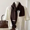 2026 Bufanda de Borlas Estilo Coreano Nueva para Mujer Invierno Engrosada Cálida Tejida Cuello Protector de Color Sólido Versátil Estilo Estudiante