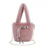 Novas Bolsas de Pelúcia para Outono e Inverno de Comércio Exterior para Mulheres, Bolsas Transversais com Corrente da Moda, Bolsas Quadradas Pequenas Versáteis Populares de Ombro Único