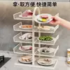 Estante de almacenamiento para bandejas de preparación de cocina, estante de preparación multicapa para uso doméstico, escurridor de platos multifuncional para escurrir y almacenar ingredientes