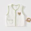 Chaleco para Bebé Primavera y Otoño Algodón Puro Ropa sin Mangas para Bebés Varones y Niñas Chaleco Infantil Cálido Recién Nacido Broche de Pony