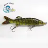 130mm 17g Señuelo Artificial Flexible para Nadar Perro Pez Señuelo Falso Señuelo de Nueve Secciones Pez Plástico Señuelo Duro Señuelo Falso