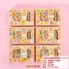 Caja de Pegatinas para Niños con 96 Pegatinas Pequeñas Transparentes de Mascota de Dibujos Animados Impermeables Pegatinas Decorativas para DIY Pegatinas de Material para Scrapbooking