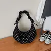 Bolso de axila plisado de lunares estilo coreano de nicho para mujer, principios de otoño, gran capacidad, elegante, versátil, sensación de alta gama, bolso de hombro y cruzado