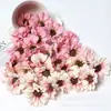 Cabeças de Flores Margaridas Simuladas, Flores Artificiais de Tecido de Seda, Acessórios de Flores Artificiais DIY, Decoração de Cena de Casamento, Arranjo de Flores de Fundo
