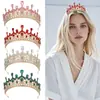 Coroa de Liga de Zinco com Strass Europeia e Americana de Luxo para Noiva Acessório de Cabelo para Sessão de Fotos de Casamento Acessório de Estilo de Coroa para Palco