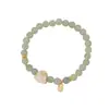 Yilu Prata S925 Prata Esterlina Banhado a Ouro Jade Hetian Sapon Pérola Redonda Cobra Marca Baofu Pulseira de Corda Enrolada
