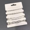 Colar Corrente Paperclip de Prata Cobre Banhado a Ouro Corrente Achada de Aço Inoxidável Acessórios para Joias DIY