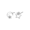 Pendientes de Plata de Ley S925 Semana Amante Moda Viajero Estilo Bosque Trébol de Cuatro Hojas Mariposa Pendientes Semanales Lujo Accesible y Sentido de Gama Alta