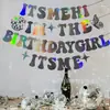 Nuevos suministros para fiesta de cumpleaños de niñas con temática de Taylor, banderín, decoraciones de fiesta de cantante, banderín de letras, arreglo de ambiente