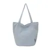 Bolsa tote impermeável de nylon estilo japonês casual, cor sólida, design simples, grande capacidade, adequada para estudantes, para ir ao trabalho e uso diário