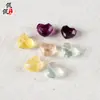 Kankan Cristal Natural Fluorita Colorida Corazón Cristal Tallado Colgante Accesorios para Joyería DIY Cuentas Sueltas Producto Nuevo