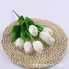 Venta al por mayor de fábrica 7 pequeños ramos de tulipanes ingeniería de jardines bienes raíces jardinería decoración flores falsas exhibición para el hogar flores de seda
