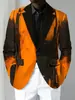 Chaqueta de Manga Larga con Botones, Pigmento Salpicado, Temperamento Iridiscente, Traje de Moda para Sesión de Fotos de Revista, Parte Superior WL8, Resistente a las Arrugas