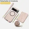 Funda de teléfono inalámbrica dos en uno adecuada para Google Pixel 11Proxl, 10A/9 Ranuras para tarjetas, Funda protectora de cuero