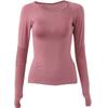 Ropa de Yoga Primavera 2025 Top de Secado Rápido Transpirable Fitness Manga Larga para Correr Camiseta con Dedos Ajustada Sexy Ropa Deportiva