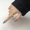 Anillo Estilo Coreano Estilo Cool para Mujeres Simple Pequeño Gente Amor Brillo Forma de Corazón Abertura Cara Ancha Anillo Ajustable Moderno de Moda