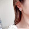 Pendientes de flores Chanel estilo francés, de plata s925, con aguja, de moda, ligeros, lujosos, de alta gama, sencillos y combinables.