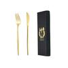 Set de Cubiertos Portugueses de Acero Inoxidable Dos Piezas Caja de Regalo Cuchillo para Filete, Tenedor, Cuchara, Palillos, Vajilla de Regalo Comercial
