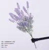 En Stock Lavanda de 5 Ramas con Polvo, Decoración Pastoral de Provenza Lavanda Artificial, Decoración Exterior Lavanda