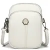 Nueva bolsa cruzada minimalista para teléfono transfronteriza con textura de cuero genuino, múltiples compartimentos, ligera, adecuada para el transporte diario, bolso de hombro estilo francés con temática de bosque para mujer