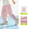 Pantalones Perforados de Verano para Niños y Niñas, Pantalones de Secado Rápido con Tecnología Fresca de Verano, Pantalones Casuales Frescos Sueltos y Versátiles para Bebés