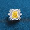 Novo anel de diamante feminino de prata esterlina 925 emulação safira esmeralda rubi diamante completo moda popular decoração de mão em estoque