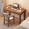 Escrivaninha Estreita de Madeira Maciça, Simples Mesa de Computador para Casa, Mesa de Escritório, Mesa de Estudo para Quarto de Apartamento Pequeno, Mesa de Escrita para Aluno do Ensino Fundamental