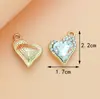 Accesorios de Joyería DIY de Fábrica Estrella de Cinco Puntas Corazón Aleación Pedrería Colgante Encanto Pendiente Collar Accesorios Llavero