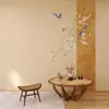 Flores e pássaros estilo antigo novo papel de parede de fundo estilo chinês sala de estar quarto tecido de parede restaurante decoração mural papel de parede tema estilo chinês