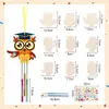 Juego de Carrillón de Viento de Otoño Transfronterizo Manualidades de Madera para Niños Colgantes de Carrillón de Viento de Animales Hechos a Mano para Niñas y Niños