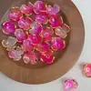 Estilo Antigo Bicolor Carimbado a Ouro Flor Irregular de Três Pétalas Feita à Mão DIY Presilha de Cabelo Estilo Antigo Grampo de Cabelo Acessórios de Joias com Contas