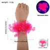Pulsera de Flor de Tirar Fluorescente de Halloween Flor Fantasma Murciélago Tira de Color Flor de Tirar Flor de Mano para Actuación Infantil Flor de Muñeca Accesorios de Actuación